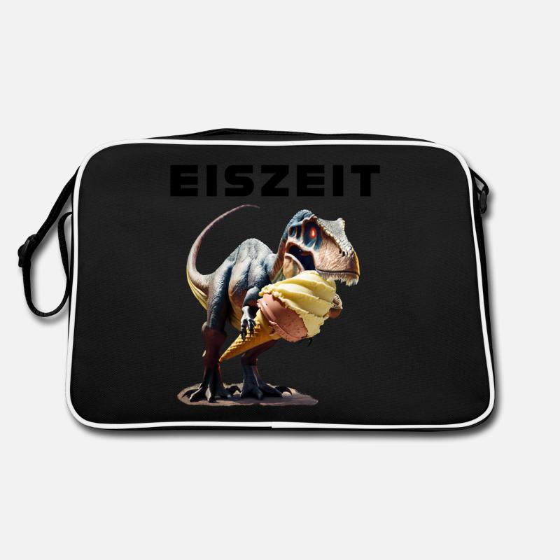 Eiszeit mit Dinosaurier Retro Tasche