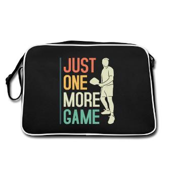 Just One More Game Player Pickleball - Retro Tasche - Schwarz/Weiß - Hinten