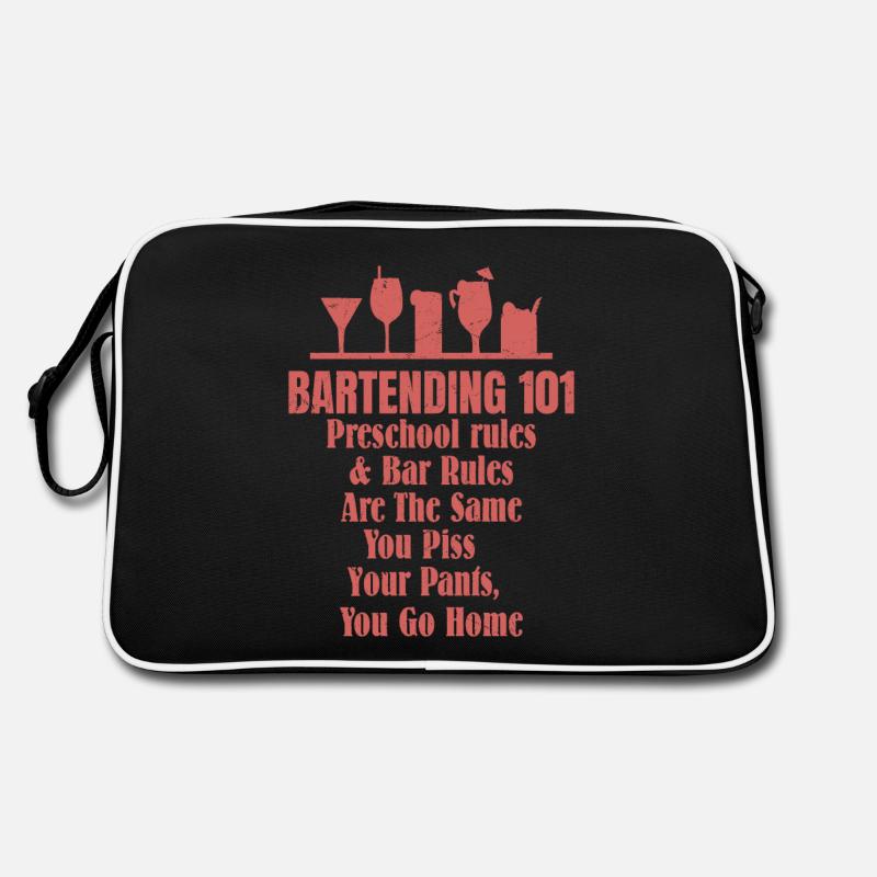 Bartending 101 Barman Cocktail Bartender Retro Bag