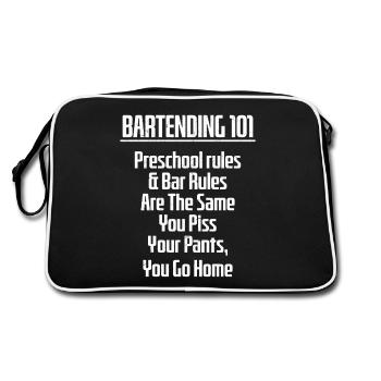 Bartending 101 Bartender Cocktail Barman - Sac Retro - noir/blanc - Dos