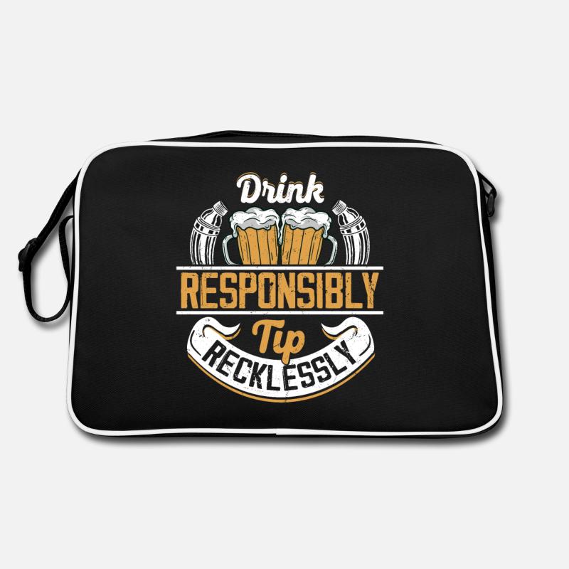 Drink Responsibly Tip Reckless Barman Cocktail B Retro Bag