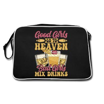 Bad Girls Mix Drinks Barman Barmaid - Sac Retro - noir/blanc - Dos