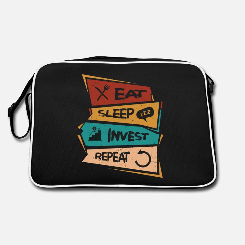 Manger Dormir Investir Répéter Bourse Trading Trader Sac Retro