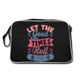 Let The Good Times Roll Skateboarding Skater Skate - Sac Retro - noir/blanc - Dos