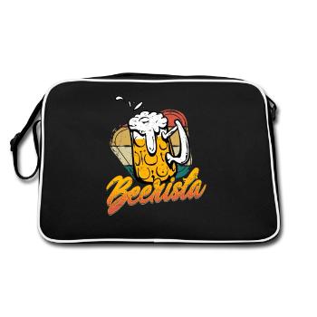 Beerista Homebrew Brewer Craft Beer - Retro Bag - black/white - Back