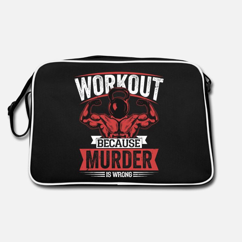 Workout Because Murder is Wrong Training Weight Li Retro Tasche