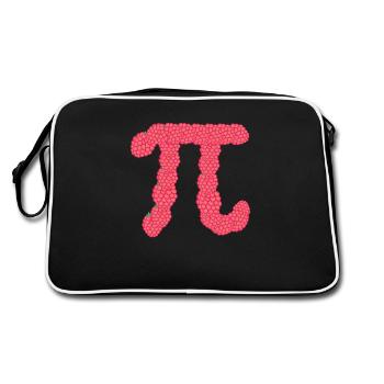 Raspberry Funny Pi Day Cake Math Lover - Retro Bag - black/white - Back