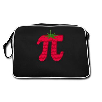 Framboise Drôle Pi Jour Gâteau Amateur de Maths - Sac Retro - noir/blanc - Dos