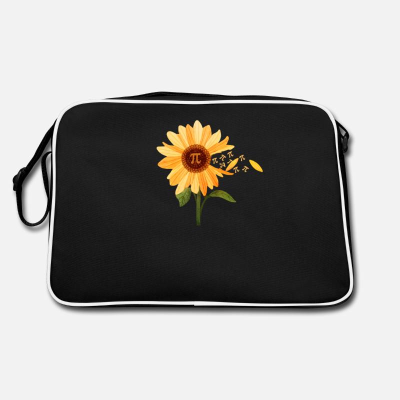 Pi Day Sunflower 3,14 Symbol Mathematik Lehrer Retro Tasche