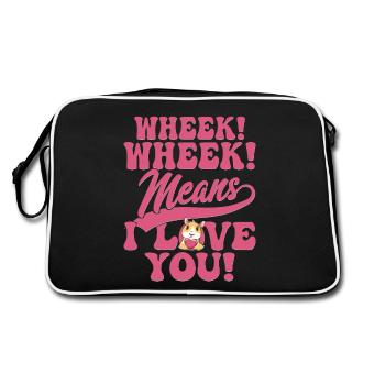 Ouf ! Ouf ! C’est dire que je t’aime ! Cavy amant Guniea - Sac Retro - noir/blanc - Dos