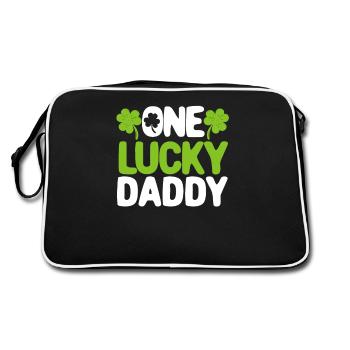 One Lucky Daddy Matching Family St Patrick's Day - Retro Bag - black/white - Back