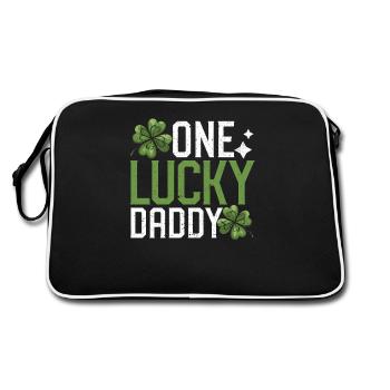 One Lucky Daddy Matching Family St Patrick's Day - Retro Bag - black/white - Back