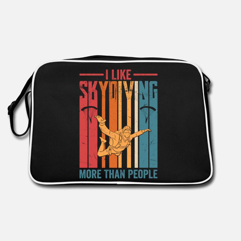 J’aime le parachutisme plus que les gens parachutistes Sac Retro