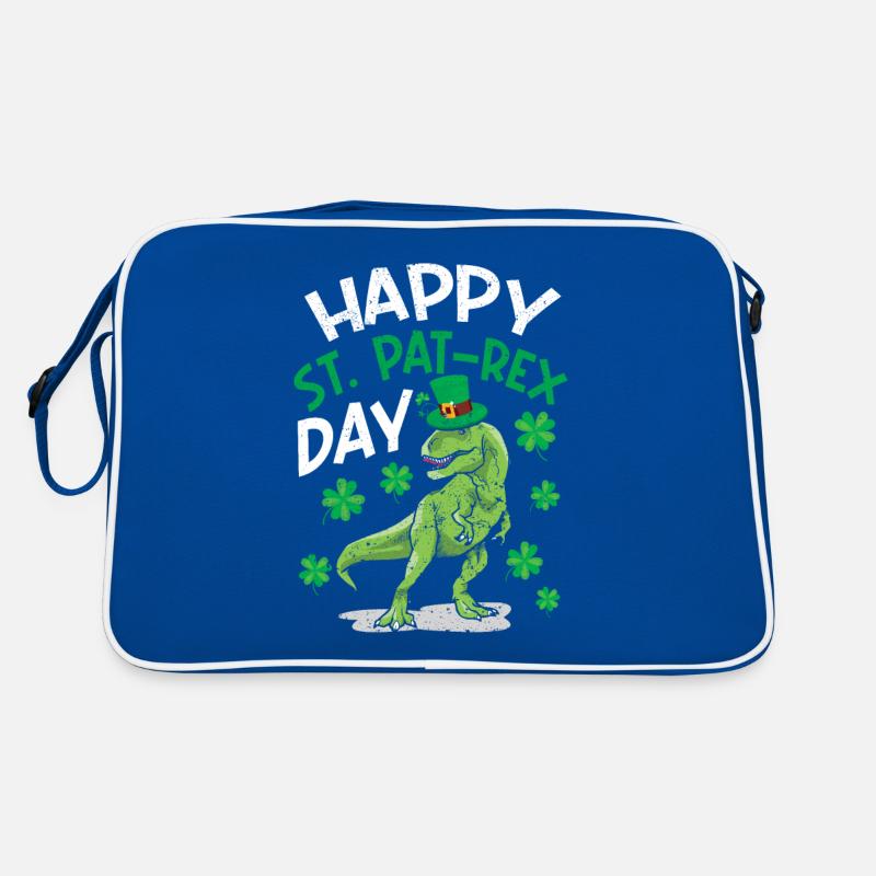 Happy St.Pat-Rex Day Saint Patrick Dinosaur Retro Bag