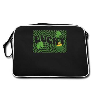 Joyeuse Saint-Patrick Shamrock Irlande Luxure - Sac Retro - noir/blanc - Dos