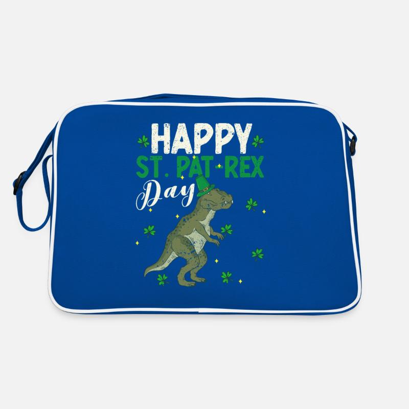 Happy St.Pat-Rex Day Saint Patrick Dinosaur Retro Bag