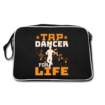 Tap Dancer For Life Tap Dance Tap Dancing - Retro Tasche - Schwarz/Weiß - Hinten