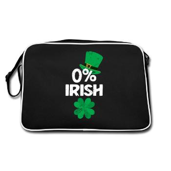 0% Trèfle irlandais Drôle de la Saint-Patrick - Sac Retro - noir/blanc - Dos