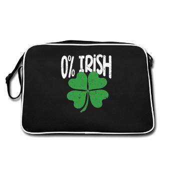 0% Trèfle irlandais Drôle de la Saint-Patrick - Sac Retro - noir/blanc - Dos
