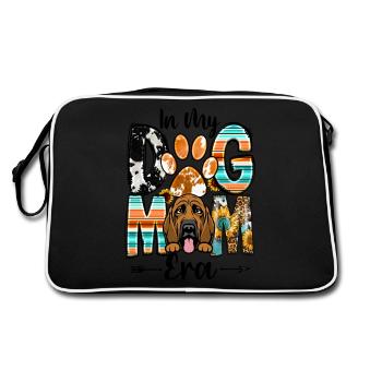 Bloodhound Dog In My Dog Mom Era Fur Baby Mothers - Retro Bag - black/white - Back