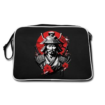 Samurai Warrior - Japan - Demon - Retro Bag - black/white - Back