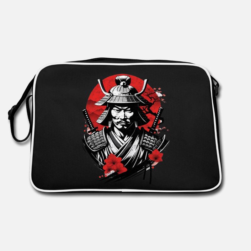 Samurai-Krieger - Japan - Dämon Retro Tasche