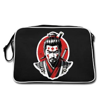Samurai Warrior - Japan - Demon - Retro Bag - black/white - Back