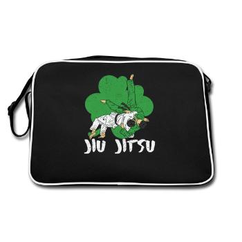 Jiu Jitsu Shamrock Art Martial Irlandais St Patricks - Sac Retro - noir/blanc - Dos