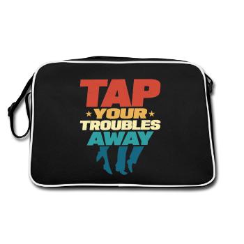 Tap Your Troubles Away Tap Dancer Tap Dance - Retro Tasche - Schwarz/Weiß - Hinten