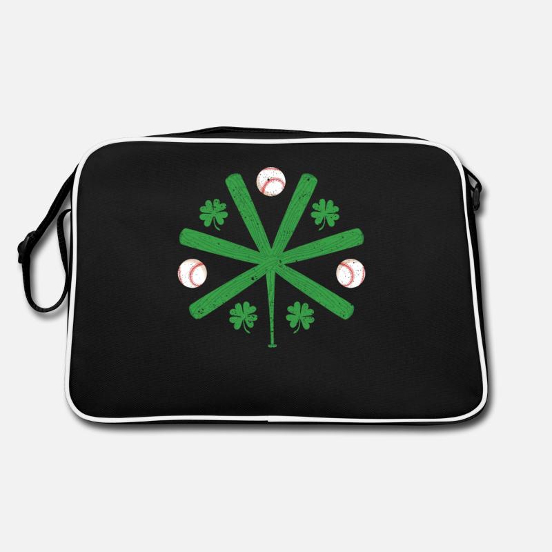 Lustige Baseballschläger Kleeblatt Kleeblatt Retro Tasche