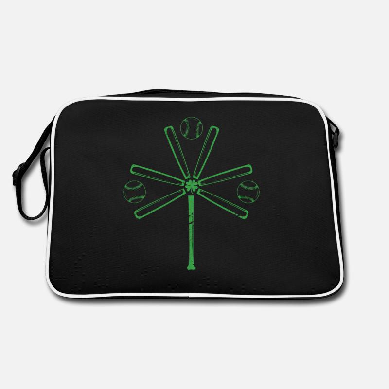 Lustige Baseballschläger Kleeblatt Kleeblatt Retro Tasche