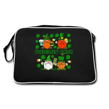 Escouade de manigances Feuille de trèfle porte-bonheur - Sac Retro - noir/blanc - Dos