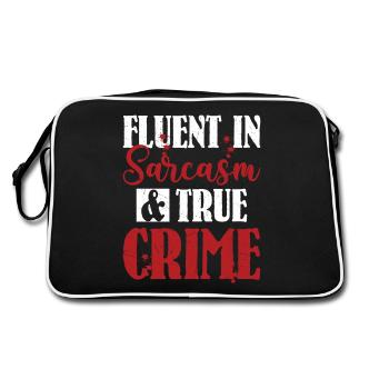 Maîtrise du sarcasme et de la série d’émissions de meurtres True Crime - Sac Retro - noir/blanc - Dos