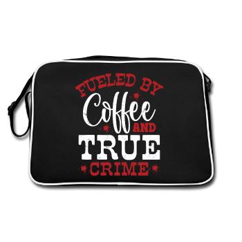 Fueled By Coffee et True Crime Murder Show Serial K - Sac Retro - noir/blanc - Dos