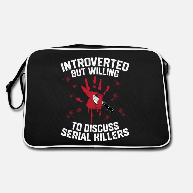 Willing To Discuss Serial Killers True Crime Murde Retro Tasche