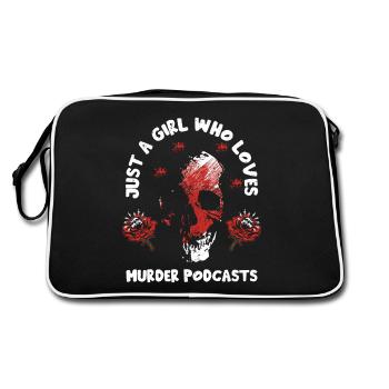 Juste Une Fille Qui Aime Le Meurtre Podcasts True Crime M - Sac Retro - noir/blanc - Dos