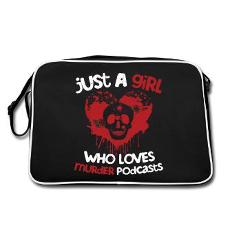 Just A Girl Who Loves Murder Podcasts Murder Show - Retro Bag - black/white - Back