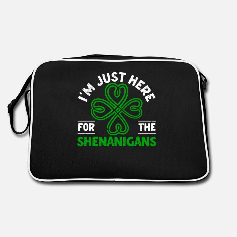 I'm just here for the Shenanigans Shamrock Retro Bag