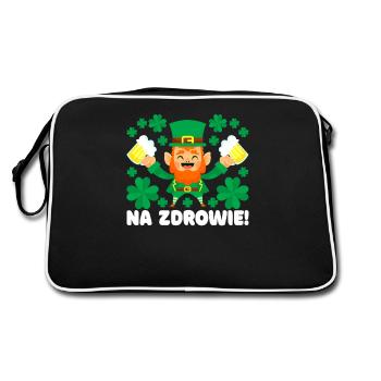 Na Zdrowie Prost Polnisch St. Patricks Day Polen - Retro Tasche - Schwarz/Weiß - Hinten