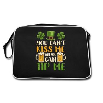 Tu ne peux pas m’embrasser, mais tu peux - Sac Retro - noir/blanc - Dos