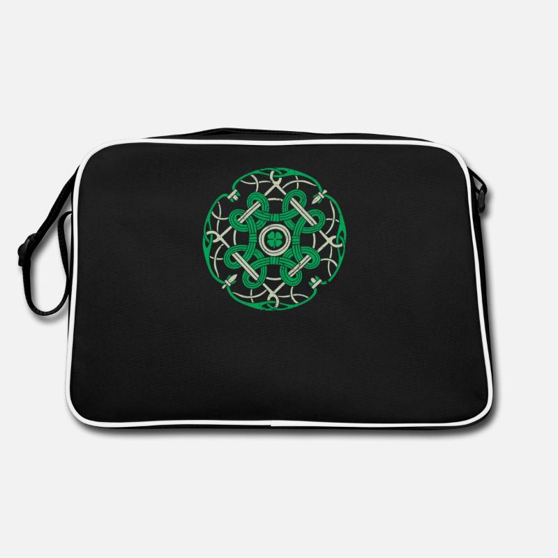 Irish Blessing Celtic Knot 4 Leaf Clover Retro Bag