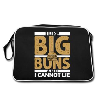 J’aime les gros petits pains et je ne peux pas mentir Petits pains à la viande Nourriture Ha - Sac Retro - noir/blanc - Dos