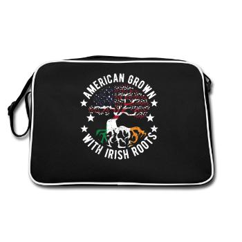 American Grown with Irish Roots Ireland - Retro Bag - black/white - Back