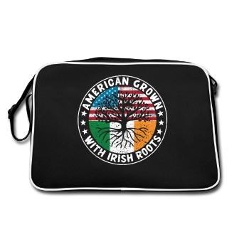American Grown with Irish Roots Ireland - Retro Bag - black/white - Back