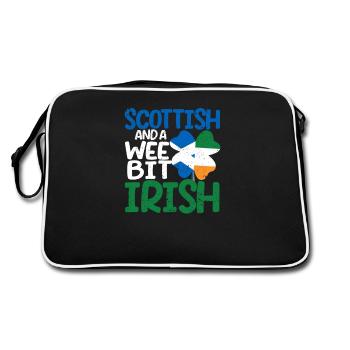 Scottish and a little bit of Irish roots - Retro Bag - black/white - Back