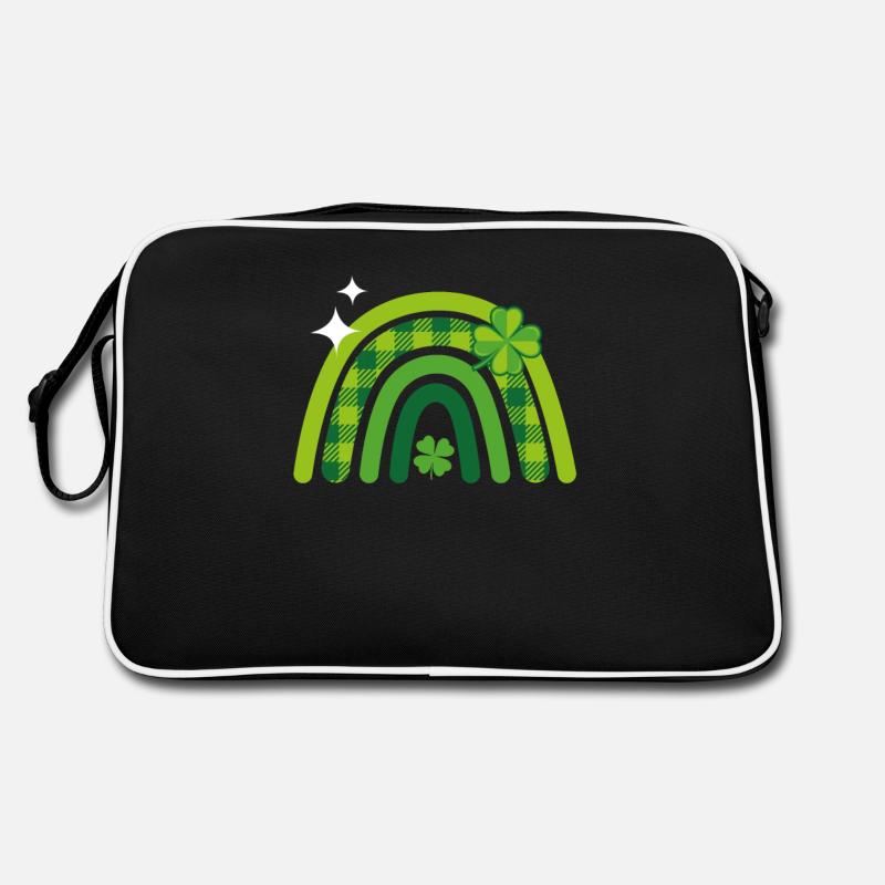 Trèfle à quatre feuilles Arc-en-ciel de la Saint-Patrick Sac Retro