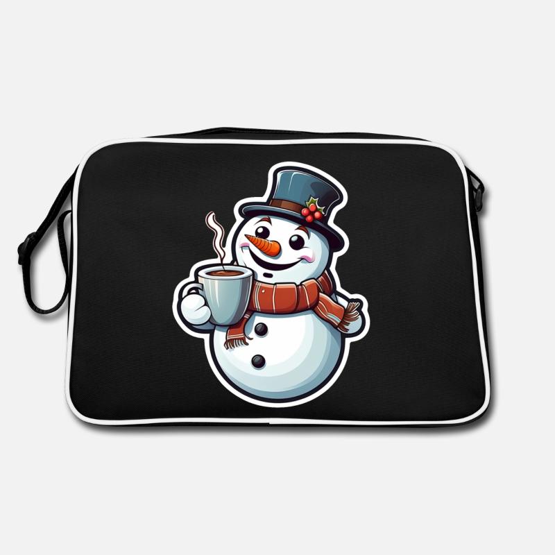 Schneemann Retro Tasche