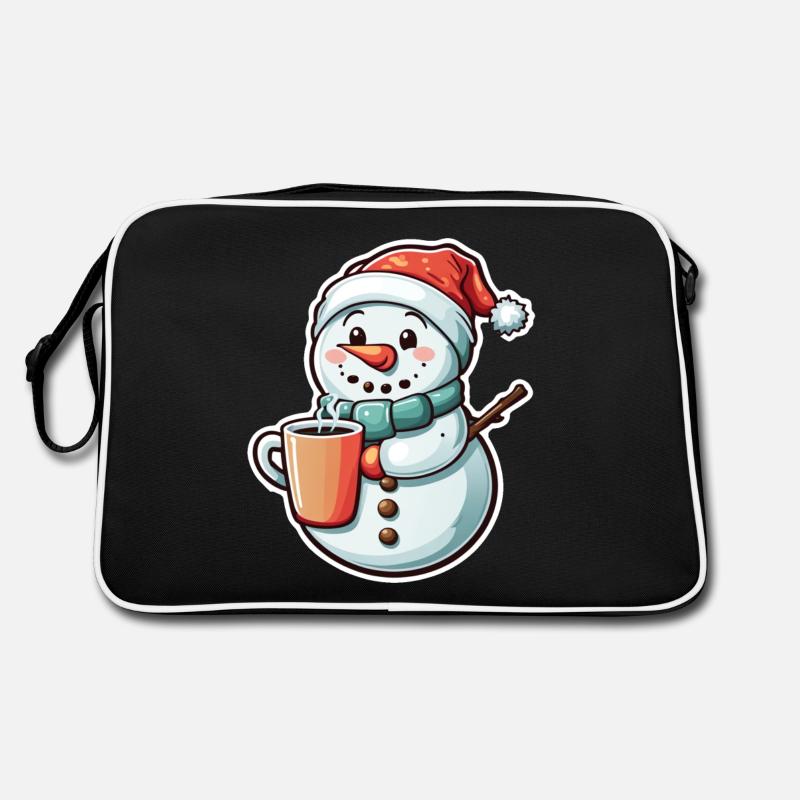 Schneemann Retro Tasche