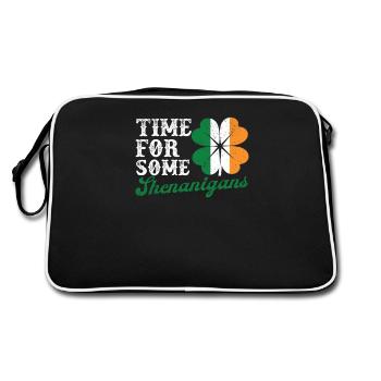 Time for some Shenanigans Funny St. Patrick - Retro Bag - black/white - Back