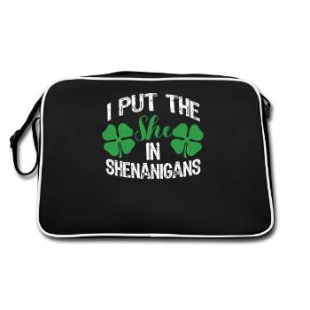 I put you in Shenanigan's funny Irish - Retro Bag - black/white - Back